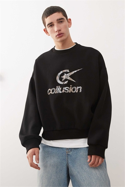 Свитшот прямого кроя свободного покроя артикул 153113639