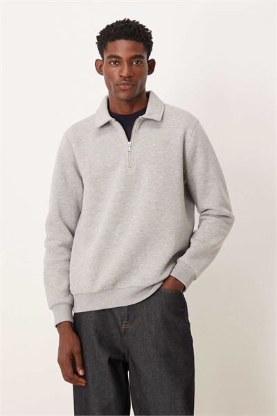 Толстовка с воротником и застежкой-молнией на четверть длины артикул 153653831