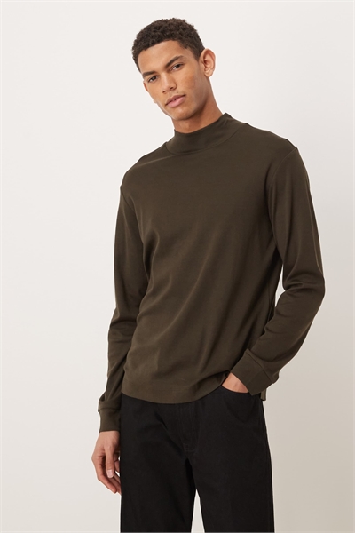 Футболка с высоким воротником и длинными рукавами из 100% хлопка артикул 154635642