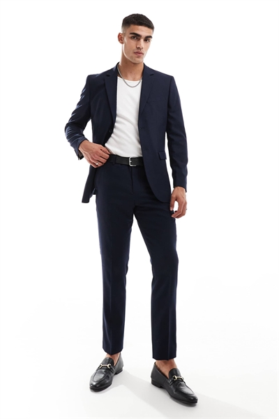 Брюки из смешанной шерсти с зауженным кроем артикул 136591135