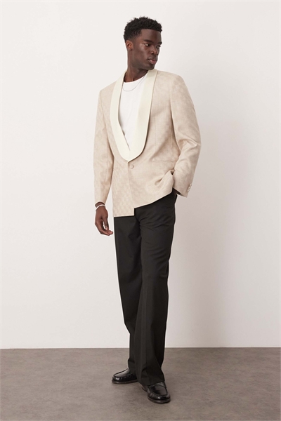 Классический смокинг-блейзер из каменного жаккарда артикул 136744400