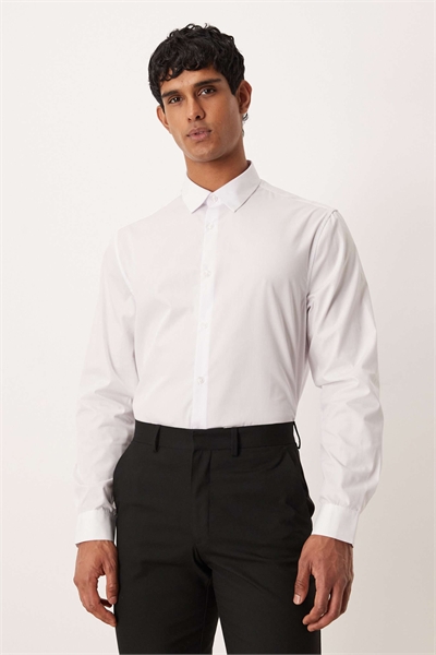 Классическая рубашка из поплина, не требующая глажки артикул 139304211