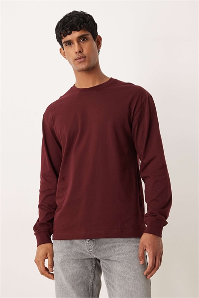 Футболка из чистого хлопкового джерси свободного кроя с высоким воротником и длинными рукавами артикул 152633011