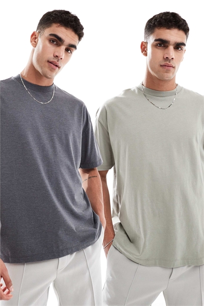 Набор из 2-х футболок свободного кроя Essentials артикул 144208041