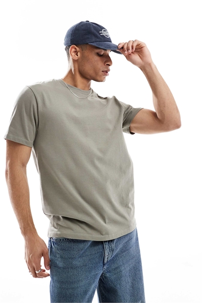 Футболка с круглым вырезом из плотной ткани артикул 144208033