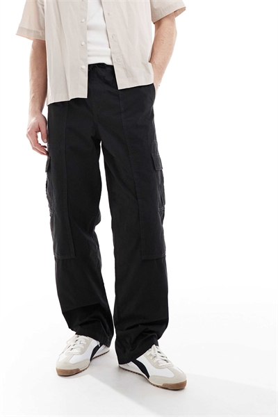 Широкие брюки-карго с эластичным поясом артикул 140701481