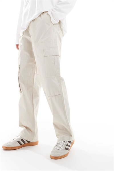 Широкие брюки-карго с эластичным поясом артикул 140701484