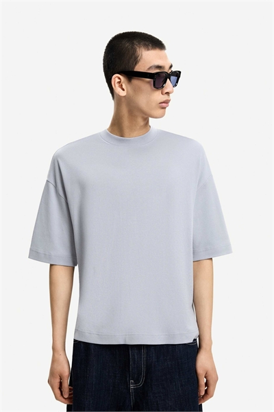 Футболка прямого кроя с короткими рукавами артикул 149124628