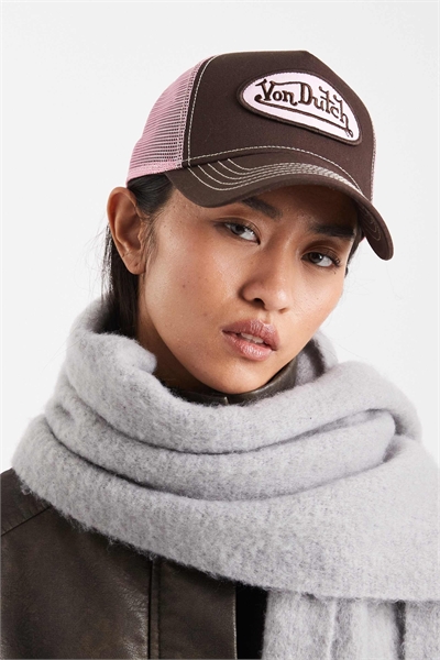 Классическая кепка-тракер коричневого и розового цветов артикул 149627907