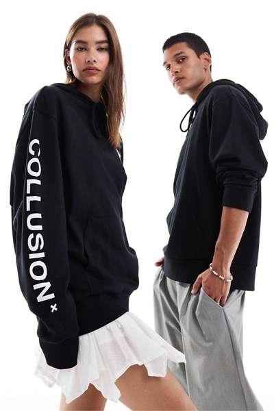 Универсальная толстовка с капюшоном и логотипом артикул 135721602