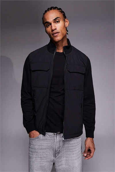 Свитшот Ethan с воротником-воронкой, стеганый, на молнии артикул 154707816