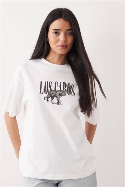 Футболка свободного кроя с принтом «Los Cabos» в стиле «distressed» артикул 156110855