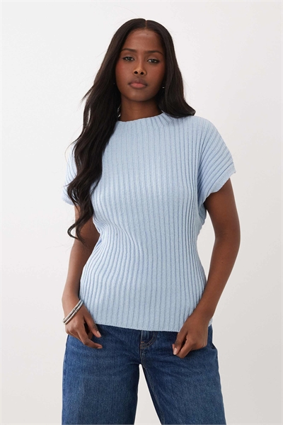 Трикотажный топ с затянутой талией и складками артикул 156003197