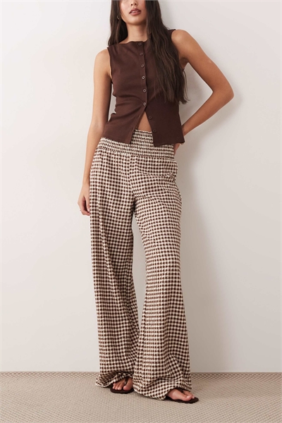 Брюки с широкими брючинами и сборками артикул 155869900