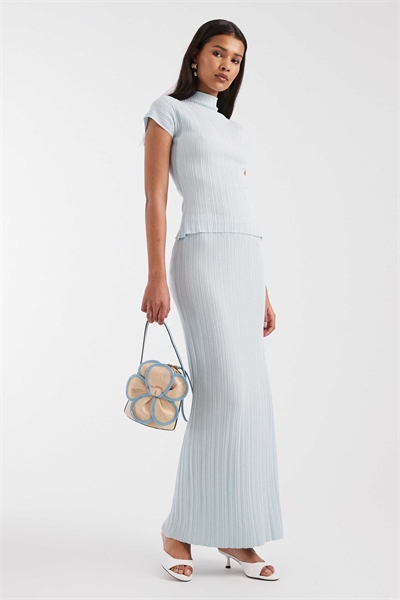 Комплект с длинной юбкой из трикотажа с ребристой фактурой артикул 153494842