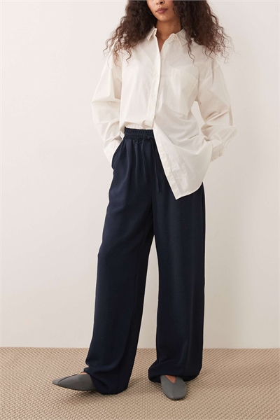 Брюки с широкими брючинами и завязкой на талии артикул 154837078