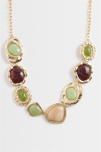 Колье с оправами из расплавленной смолы артикул 155708633