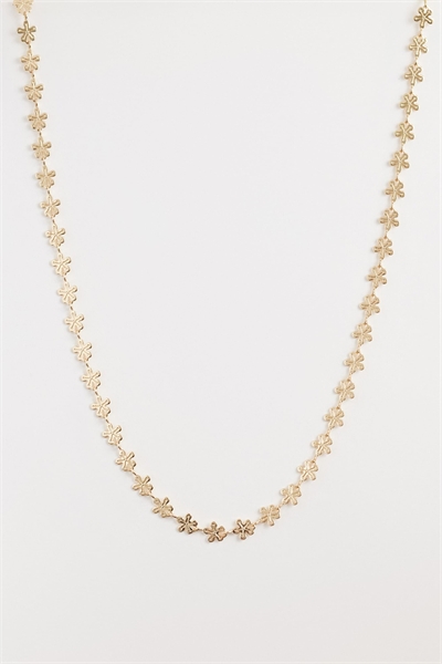 Короткое колье с миниатюрным цветочком артикул 155539156