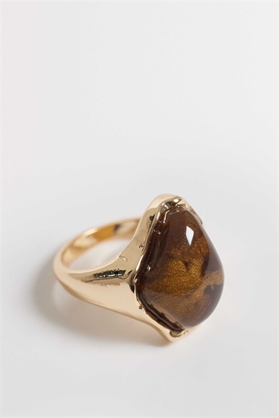 Кольцо с искусственным тигровым глазом артикул 154334974