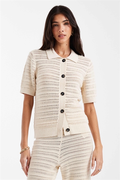 Трикотажная рубашка-поло с короткими рукавами co-ord артикул 153084186