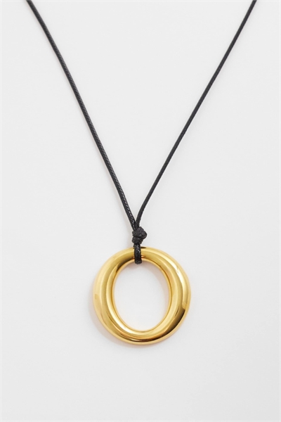 Колье с подвеской из нержавеющей стали на эксклюзивном кожаном шнурке артикул 154764164