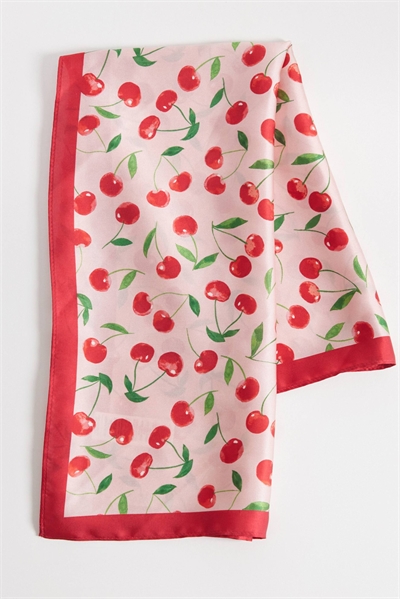 Квадратный шарф из вишневого атласа артикул 151555482