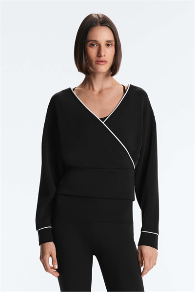 Свитшот с контрастной окантовкой из модала с мягкой текстурой артикул 156125594