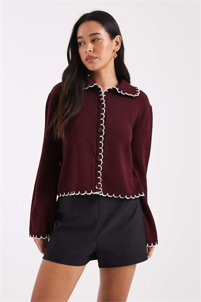 Кардиган с крупными стежками «одеяло» артикул 153688052