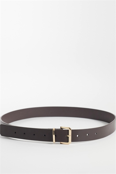 Пояс с квадратной пряжкой из кожи и других материалов артикул 154642237