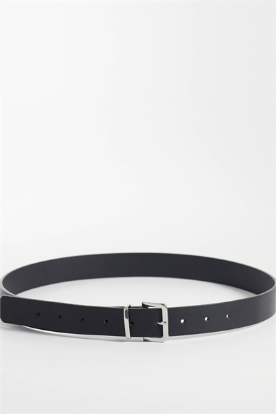 Пояс с квадратной пряжкой из кожи и других материалов артикул 154642235