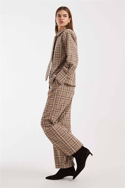 Комплект из брюк с широкими брючинами из хлопка с ворсовой отделкой артикул 154032908