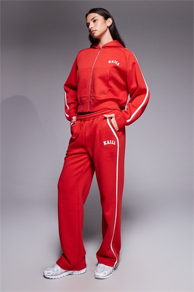 Джоггеры с широкими брючинами, боковой полосой и вышитым логотипом, с высоким содержанием хлопка co-ord артикул 153017107