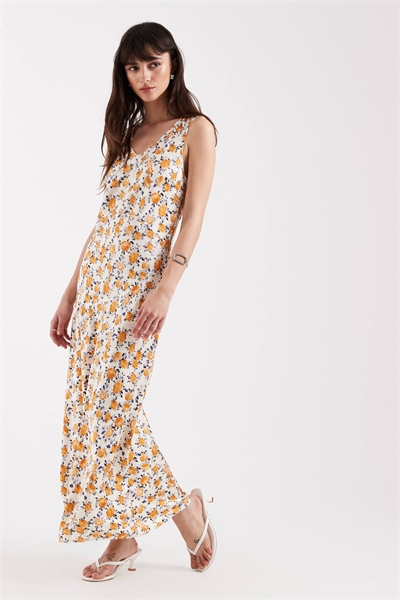 Макси-платье без рукавов с V-образным вырезом артикул 153748986