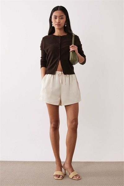 Шорты из сатина на шнурке co-ord артикул 153573333