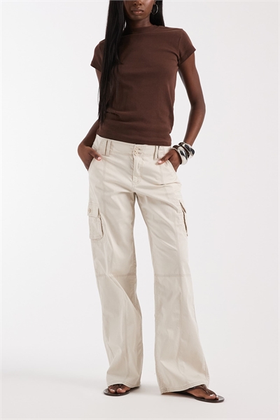 Брюки-карго свободного кроя с низкой посадкой и регулируемой талией артикул 155999566