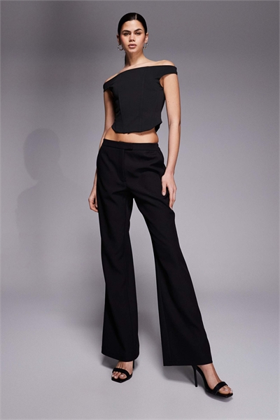 Эксклюзивные брюки с зауженным кроем и завышенной талией co-ord артикул 155053146