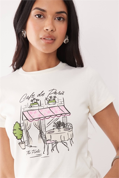 Эксклюзивная детская футболка из хлопка с мотивом кафе артикул 154672270