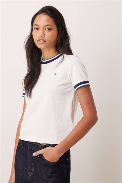 Футболка с полосками и монограммой артикул 154173617