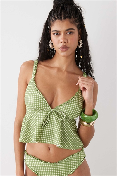 Топ-танкини с летящим подолом артикул 152828703