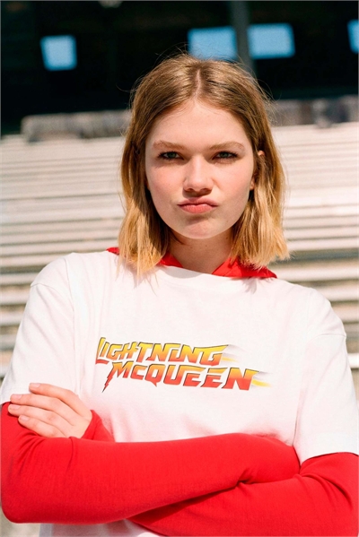 Футболка с коротким рукавом и принтом в стиле оверсайз с изображением автомобилей артикул 156341044