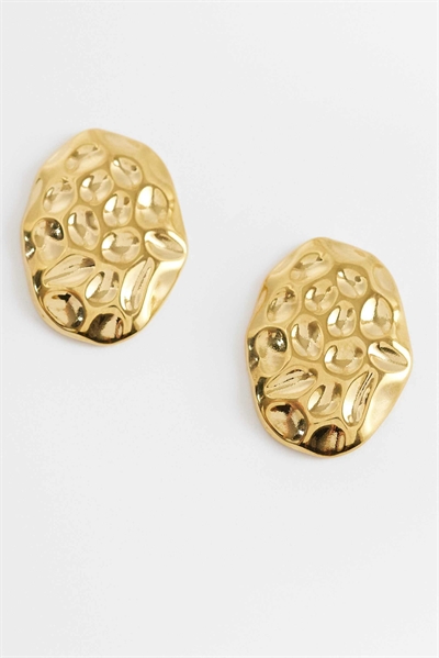 Серьги овальной формы с кованым узором артикул 154852940