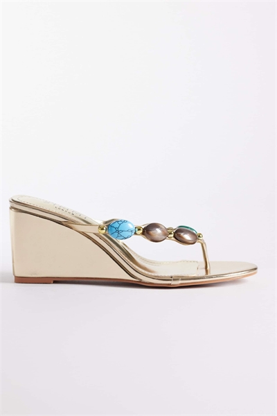 Сандалии Simmi London Immy на танкетке с открытым носком и камнями артикул 154231251