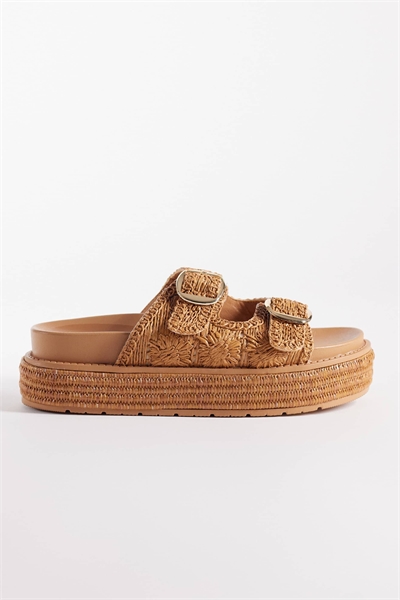 Сандалии на платформе с двойной пряжкой артикул 153401289