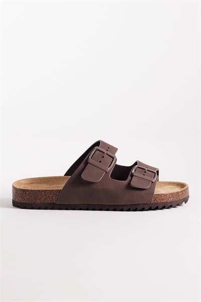 Плоские сандалии с двойной пряжкой артикул 152703224