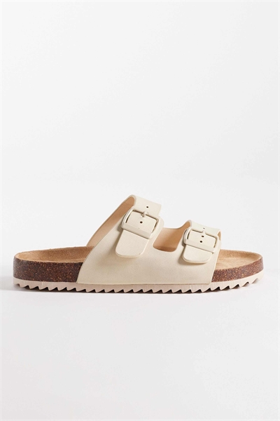 Плоские сандалии с двойной пряжкой артикул 152703223