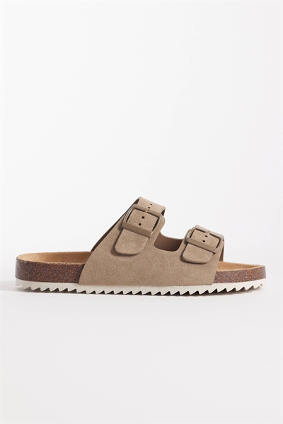 Плоские сандалии с двойной пряжкой артикул 152703222