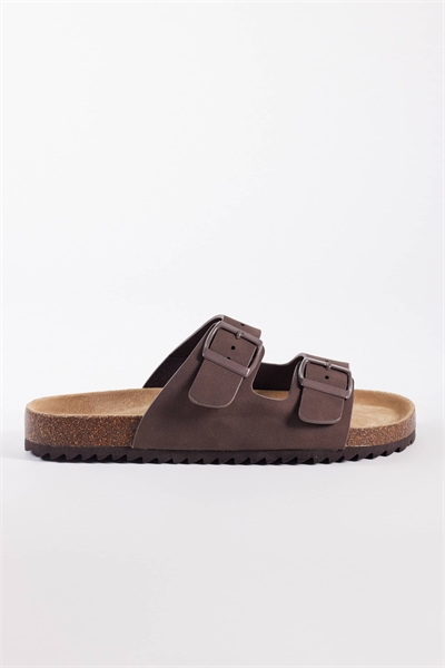 Плоские сандалии с двойной пряжкой артикул 152670481