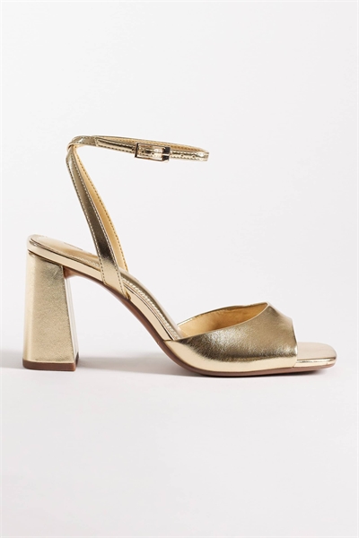 Сандалии на среднем каблуке с открытым носком артикул 152386958