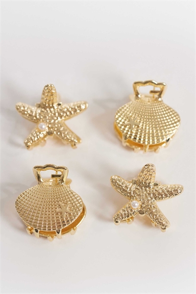 Набор из 4 мини-заколок для волос в форме ракушки артикул 154316241