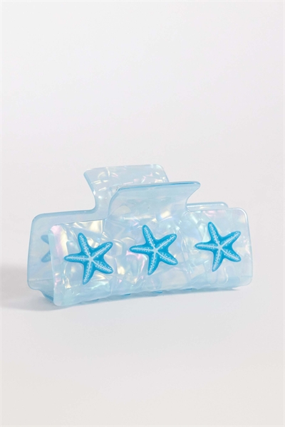 Заколка для волос с изображением трёхлучевой морской звезды артикул 154316233